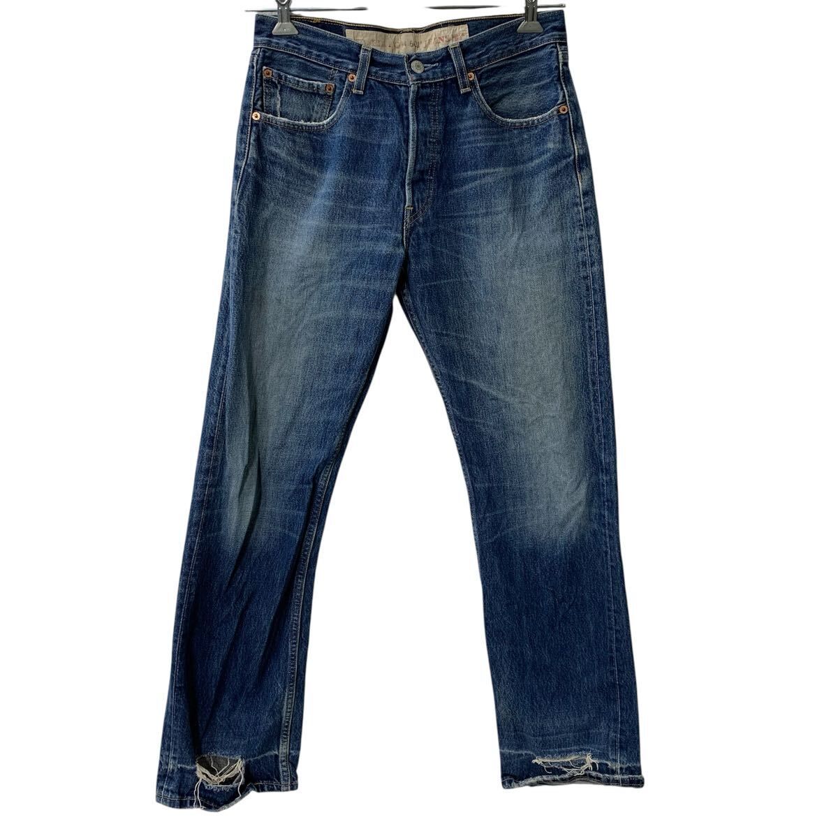 Levi's 501 デニムパンツ W31 ブルー リーバイス ジップアップ 紙パッチ アメカジ デニム ジーンズ 2605-368