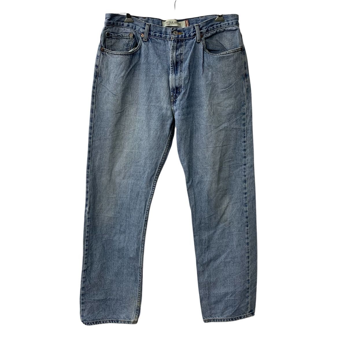 Levi's 505 デニムパンツ W38 ライトブルー リーバイス ジップアップ 紙パッチ レギュラーフィット アメカジ デニム ジーンズ 2605-370