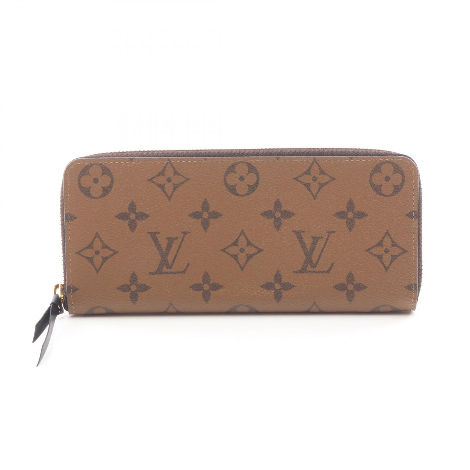 LOUIS VUITTON ルイ・ヴィトン ポルトフォイユクレマンス モノグラムリバース ラウンド長財布