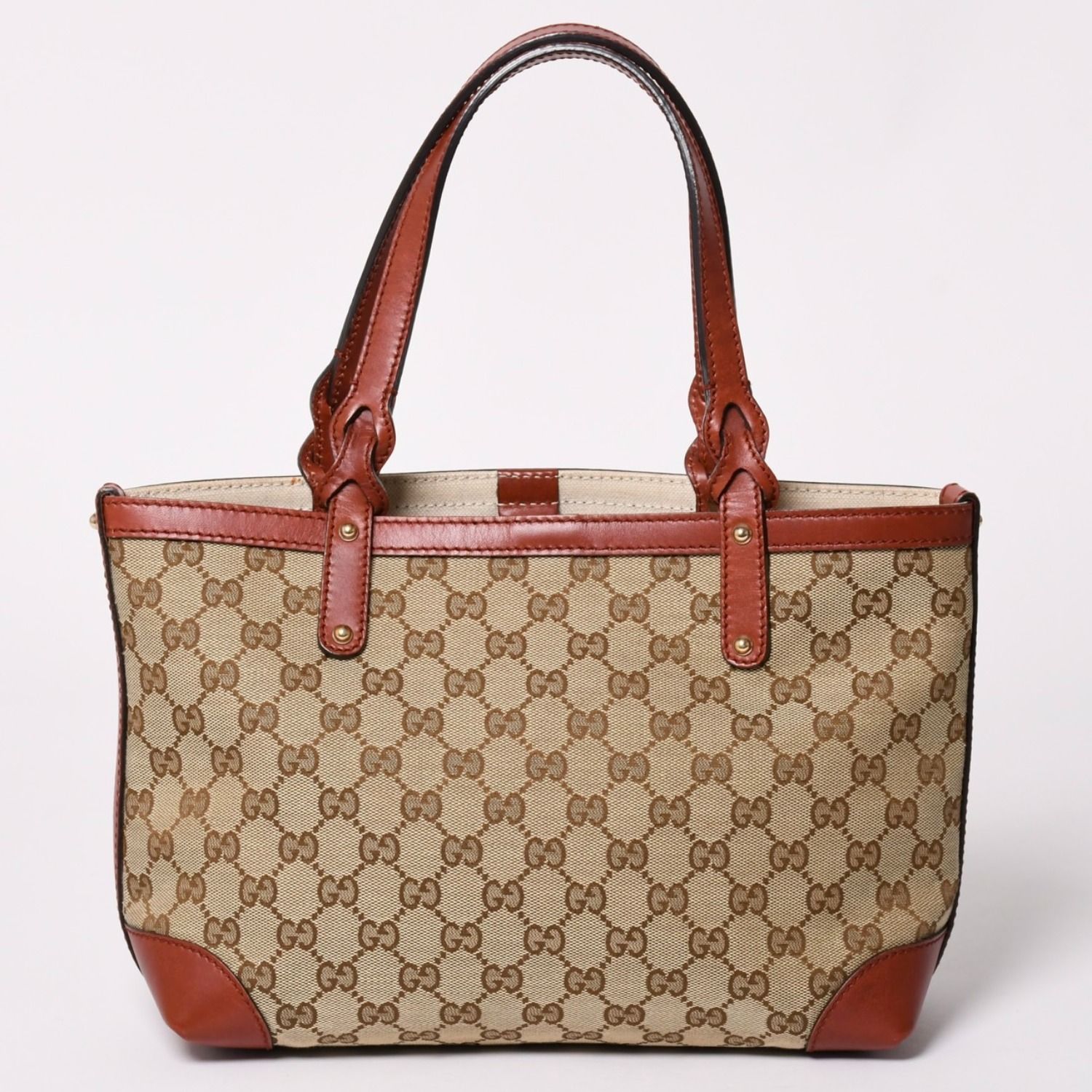 極美品 GUCCI グッチ GG柄 GGキャンバス 269878 トートバッグ ショルダーバッグ ベージュ オレンジ ゴールド金具 中古 4a002088
