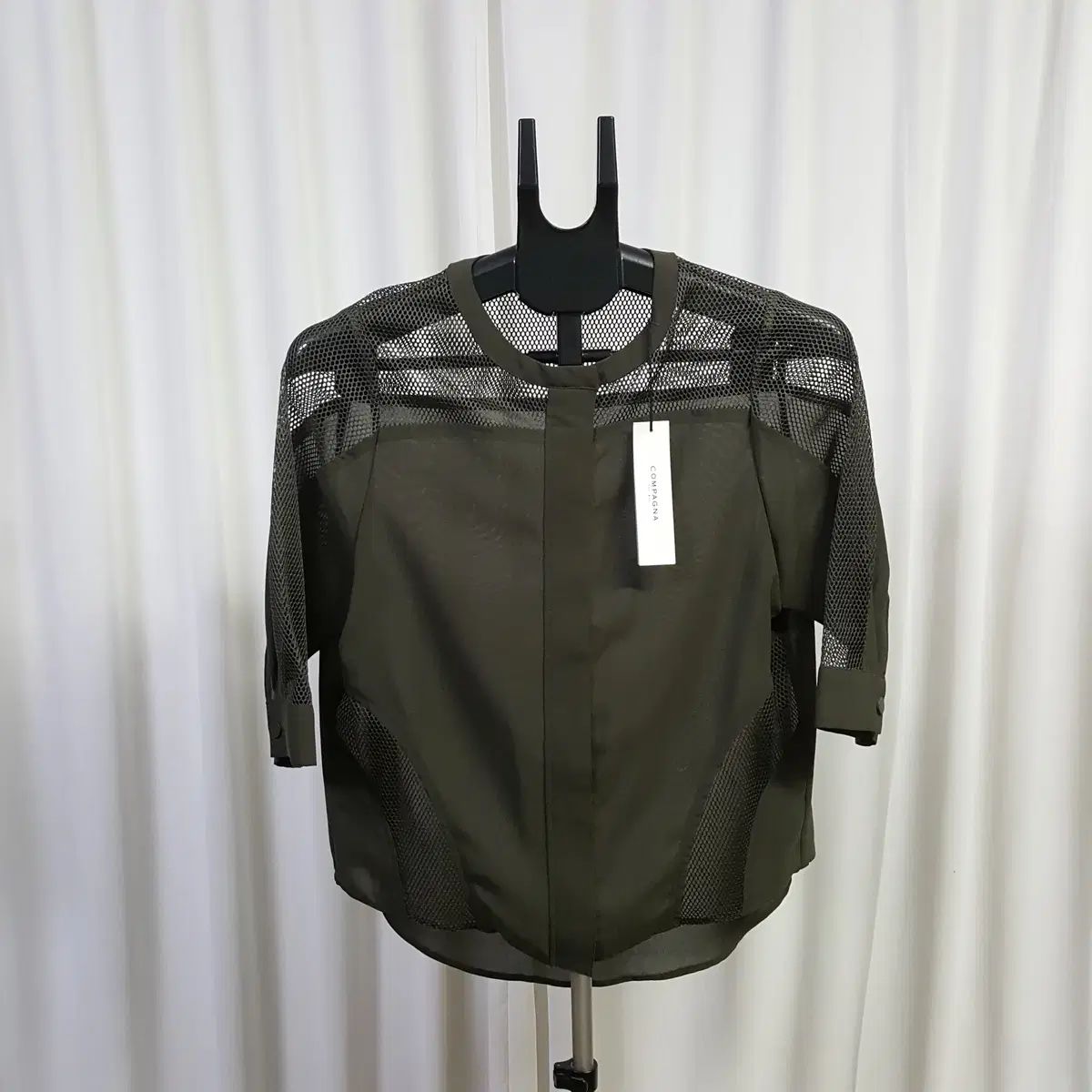 COMPAGNA 新品 レディース メッシュ ジャケット カーキ 55