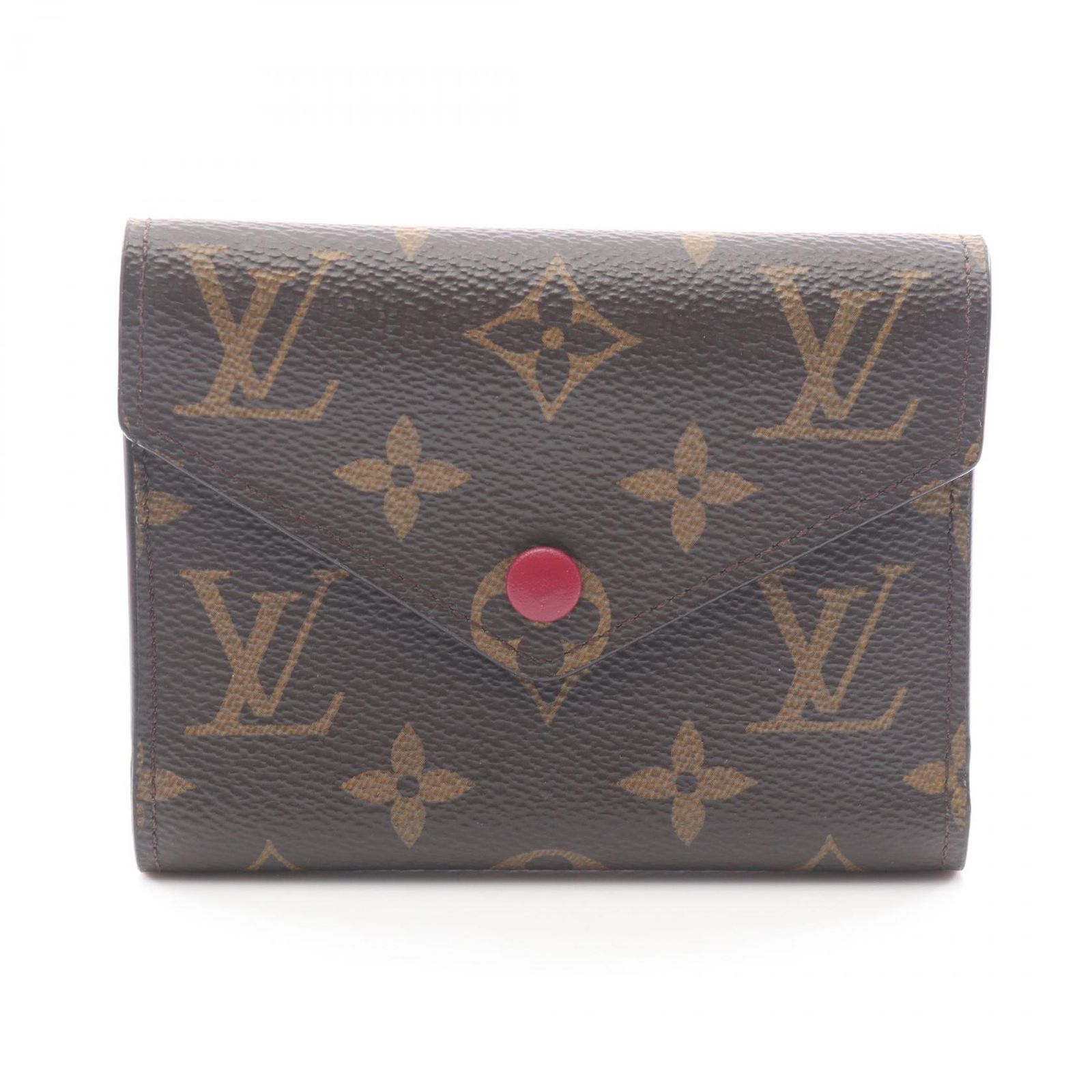 LOUIS VUITTON ルイ・ヴィトン ポルトフォイユ ヴィクトリーヌ モノグラム フューシャ 三つ折り財布