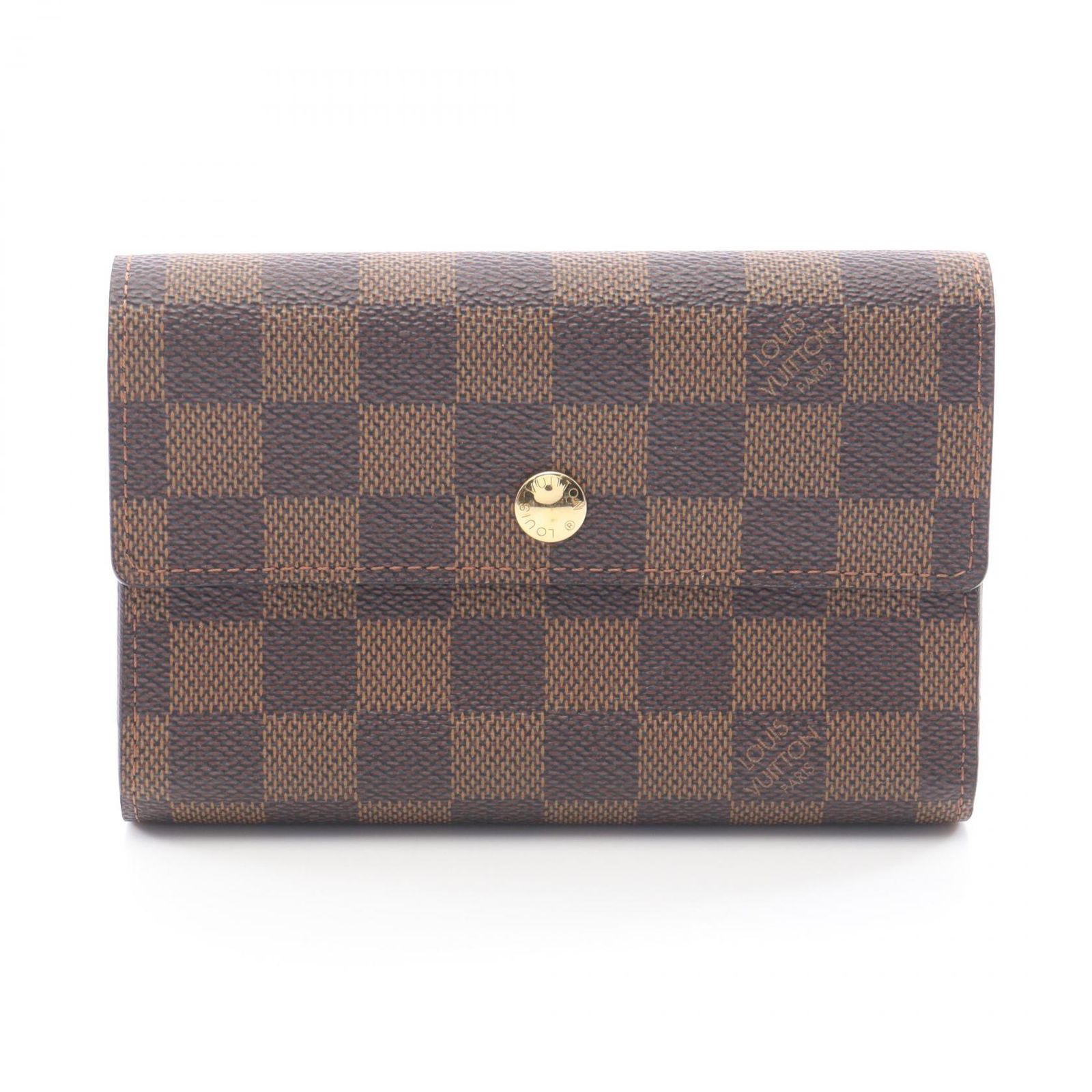 LOUIS VUITTON ルイ・ヴィトン ポルトフォイユ アレクサンドラ ダミエエベヌ 三つ折り財布
