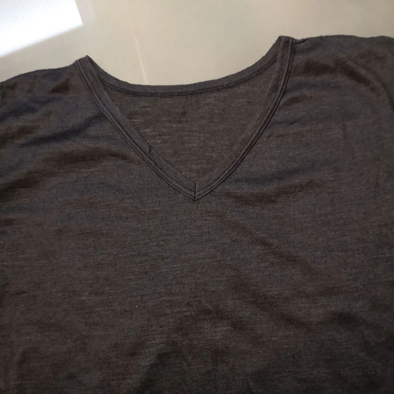 ISSEY MIYAKE イッセイミヤケ 80s ヴィンテージ リネン麻100% Vネック 