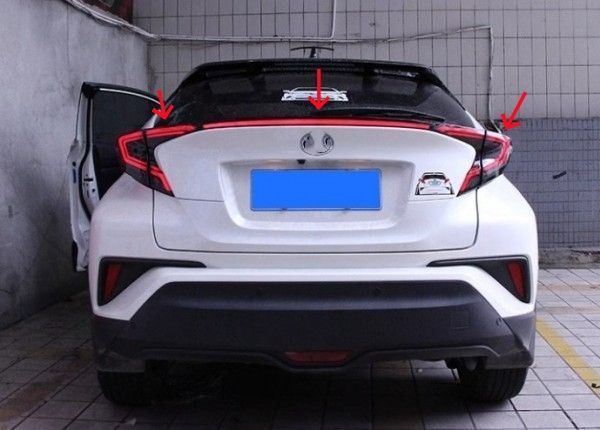 トヨタC-HR ZYX10/NGX50 2016- 2020年 トランクスポイラーランプ　LEDテールライト 流れるウインカー シーケンシャル 3Pセット 2色可選