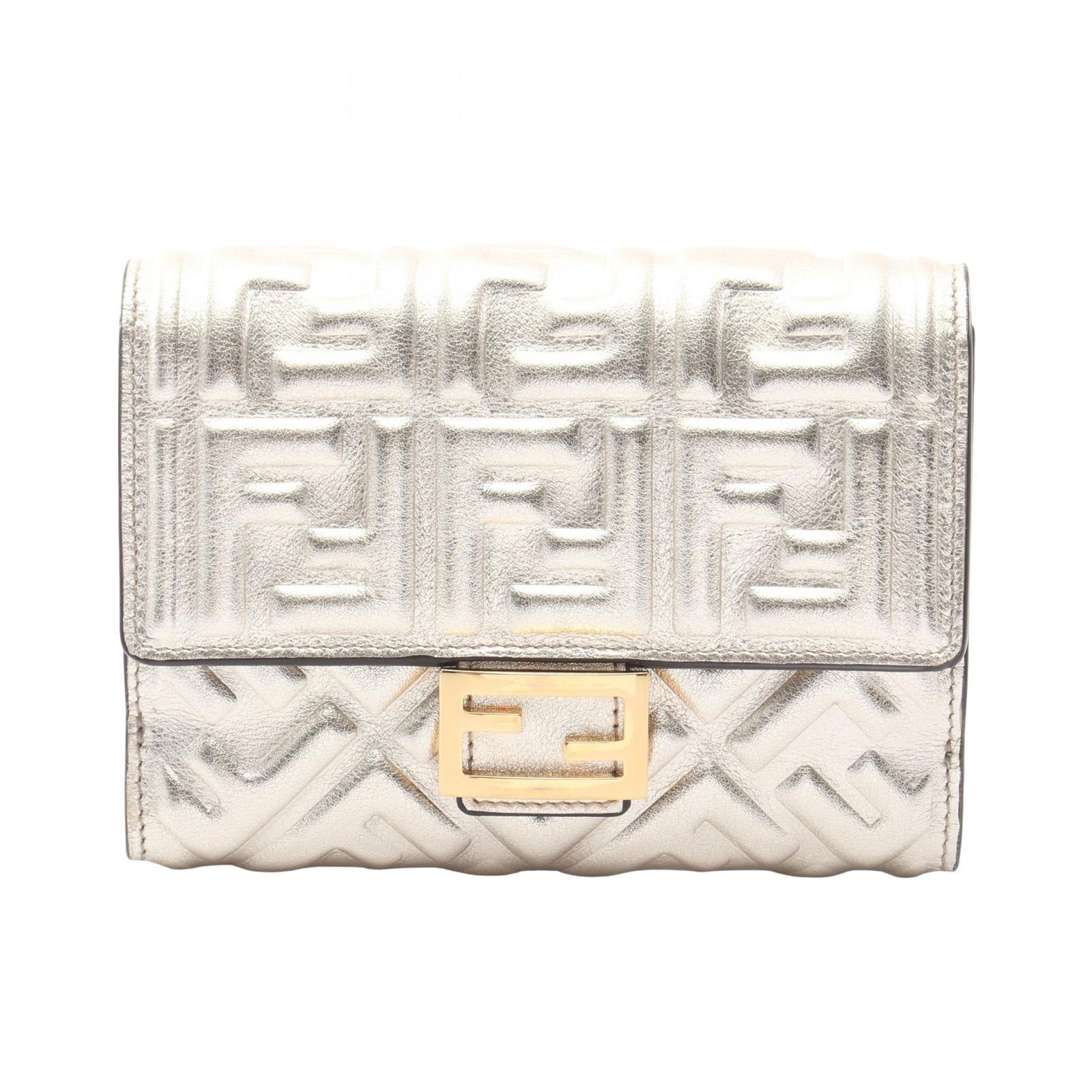 FENDI フェンディ バゲット ミディアム FFエンボス 二つ折り財布