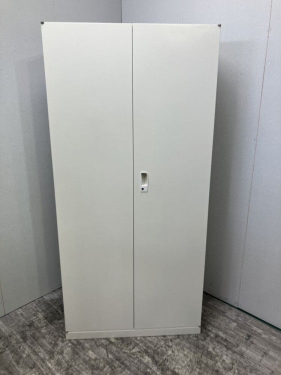 【中古品】生興 両開き書庫 ANW-36H ホワイト