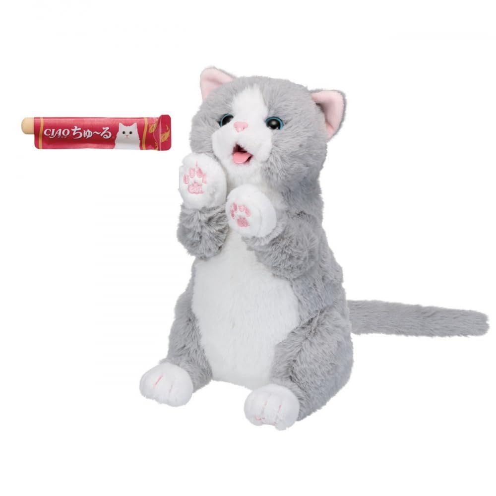 ちゅーるちょうだい！ぺろりーにゃ 猫のおもちゃ 動くぬいぐるみ 対象年齢3才以上【日本おもちゃ大賞2025 共遊玩具部門 優秀賞】