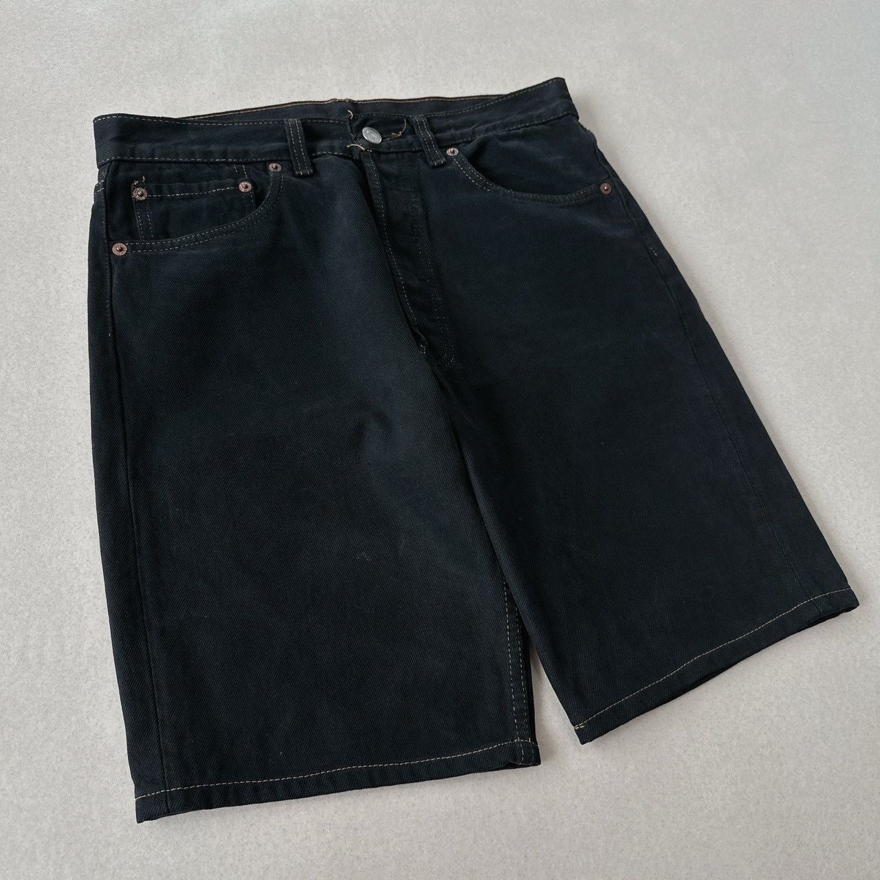 90s USA製 Levi's 501 ブラックデニムショーツ 後染め W32 黒 - メルカリ