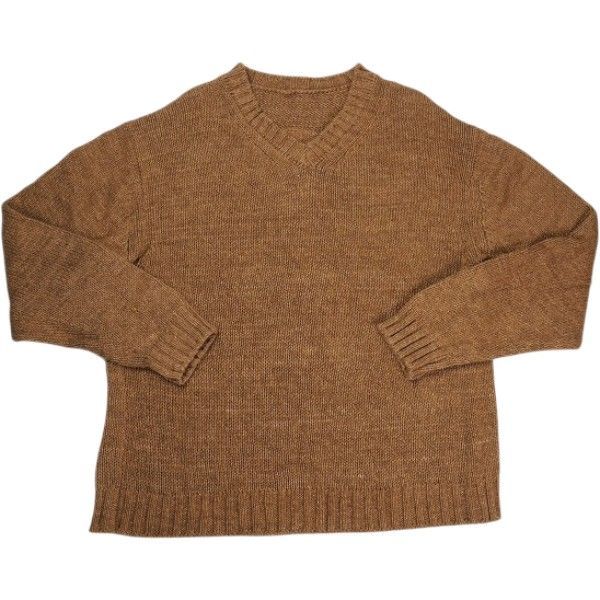 Size【L】 TENDERLOIN テンダーロイン V NECK COTTON KNIT BROWN