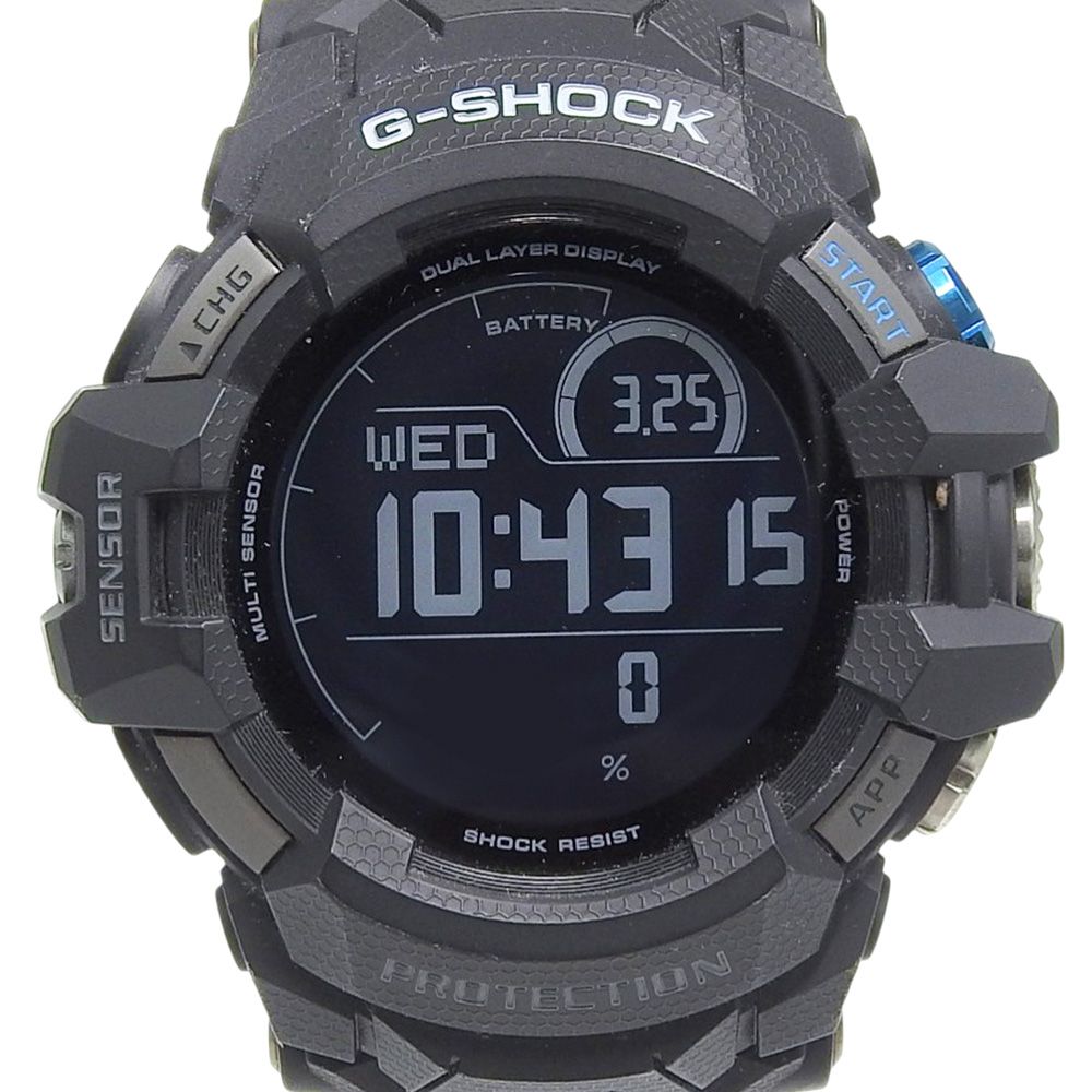 【CASIO】カシオ Gショック G-SQUAD GSW-H1000 ステンレススチール×ラバー 黒 クオーツ デジタル表示 メンズ 黒文字盤 腕時計