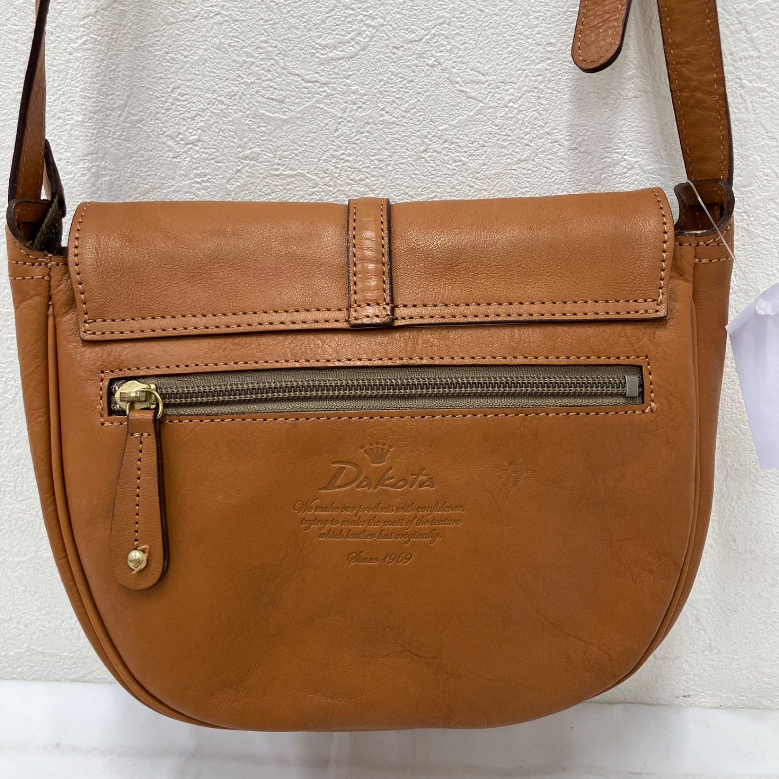 2678 Dakota ダコタ ショルダーバッグ キャメル 茶系 フラップ レザー 