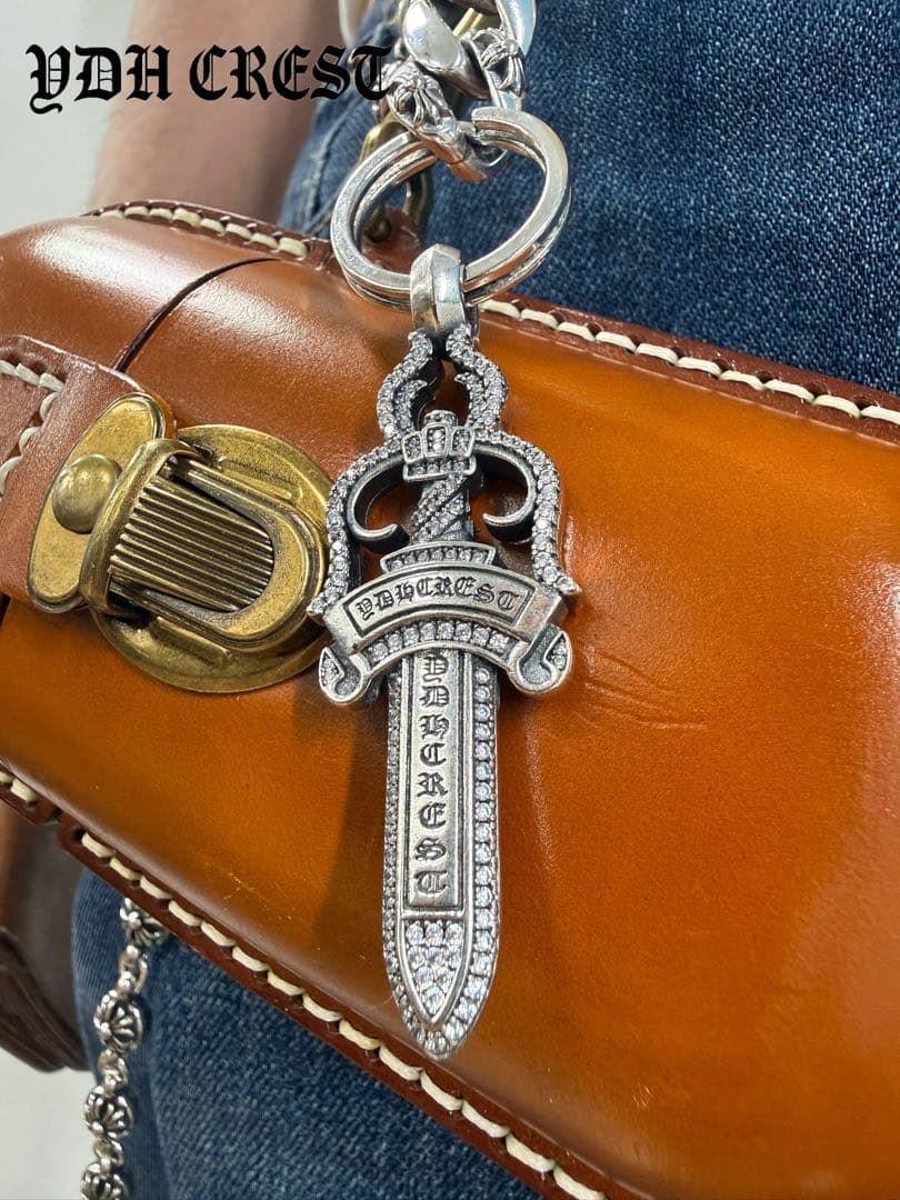 ⭐️BSODKI　シルバーキーホルダー　BIGクロスソードキーホルダー　刻印有り
