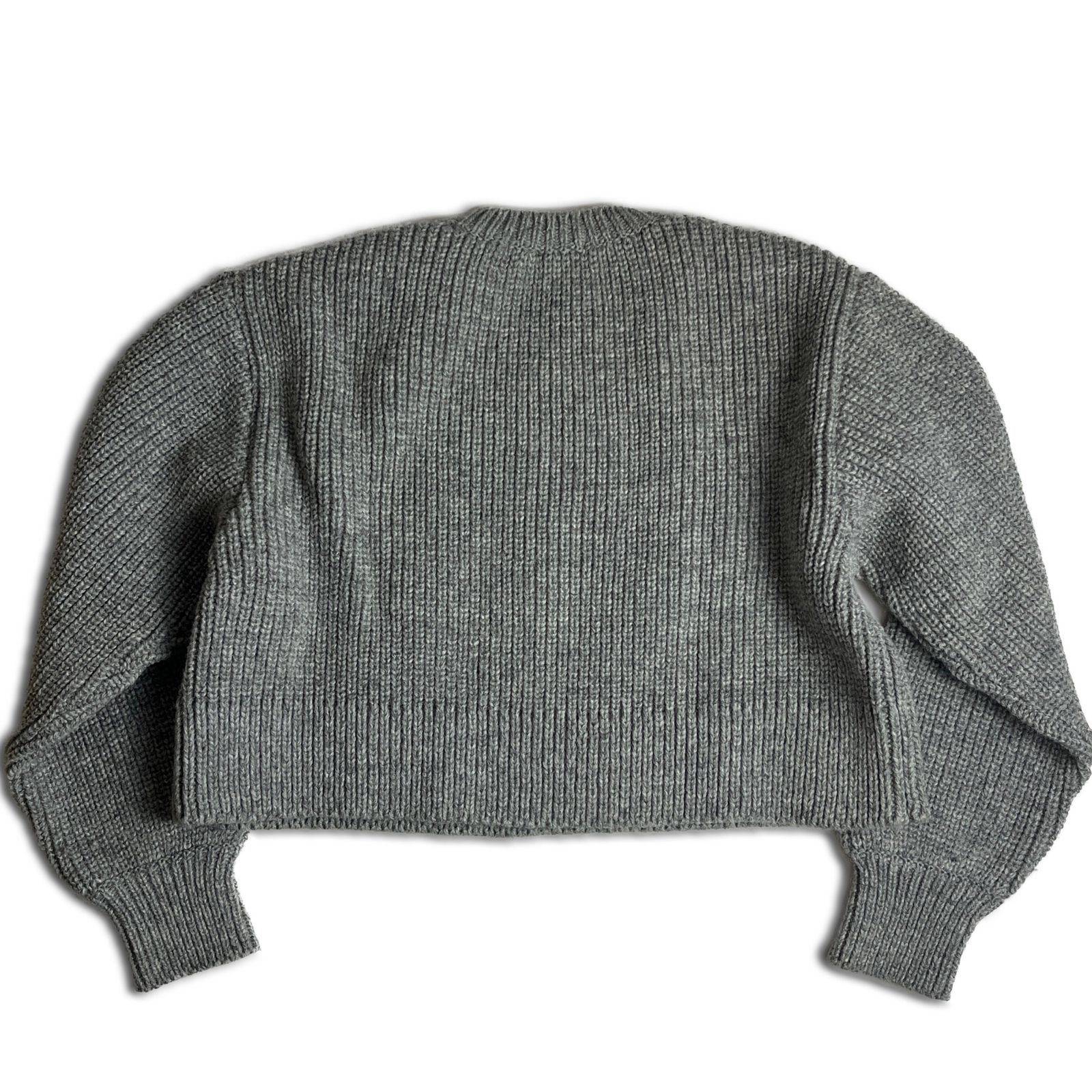 80s】COMME des GARCONS 顔料プリント クルーネックニット ショート丈