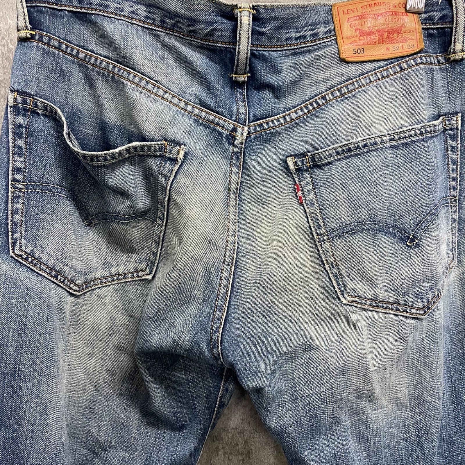 U-279】Levi's リーバイス 503 デニムパンツ W32 濃紺 ヒゲ フェード