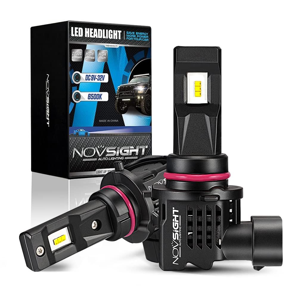 NOVSIGHT HB4 55W 12000LM 6500K 無極性 LEDヘッドライト 新車検対応 高品質LEDチップ搭載 高輝度 DC9-32V 360°発光 2個セット