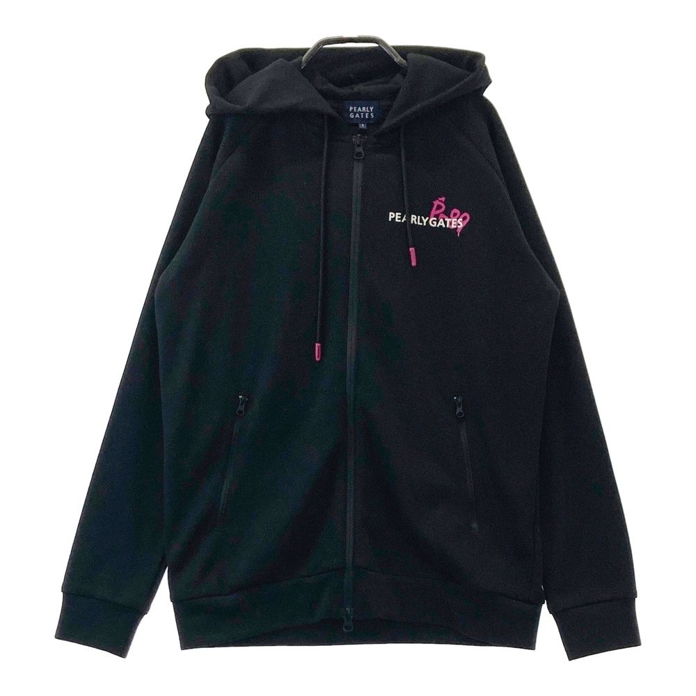 サイズ：1 PEARLY GATES パーリーゲイツ ジップパーカー ジャケット ペイントロゴ ブラック系 [240101630006] ゴルフウェア レディース ストスト