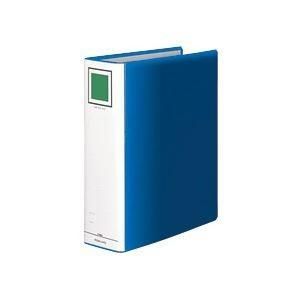 （まとめ）チューブファイル〔エコ〕 片開き A4タテ 80mmとじ 青 10冊