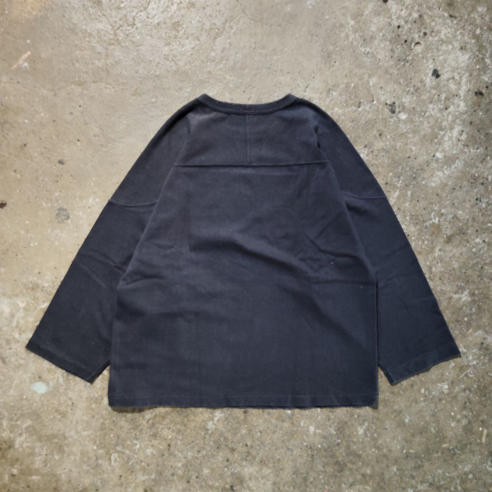 COMOLI 22aw FOOTBALL T-SHIRT 2 FADE BLACK コモリ 2022aw