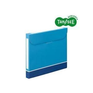 (まとめ)TANOSEE ファイルボックス A4 背幅32mm 青 50冊