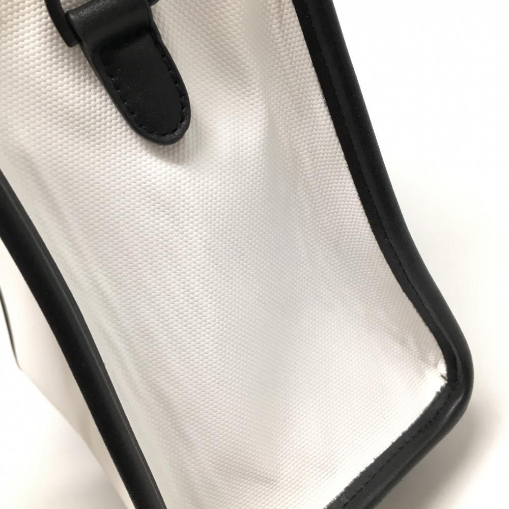 美品】ピーエックスジー 2WAYカートバッグ 白×黒 ショルダーストラップ