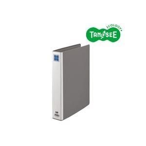 （まとめ）TANOSEE 片開きパイプ式ファイルE A4タテ 30mmとじ グレー 30冊