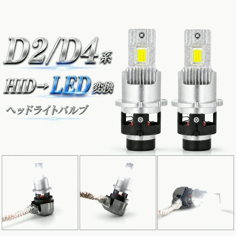 【送料無料】オーパ ACT10系 ZCT10系 LED ヘッドライトバルブ HID変換 D2R ロービーム H14.6〜H17.8 9600lm HLNE