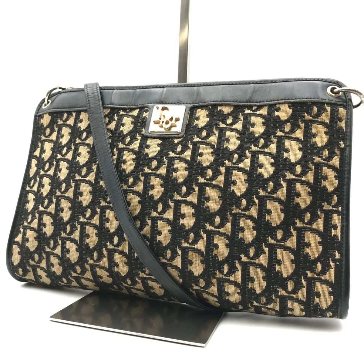 クリスチャンディオール トロッター ショルダーバッグ ロゴ金具 Christian Dior ディオール ショルダーバッグ ワンショルダー ロゴ金具