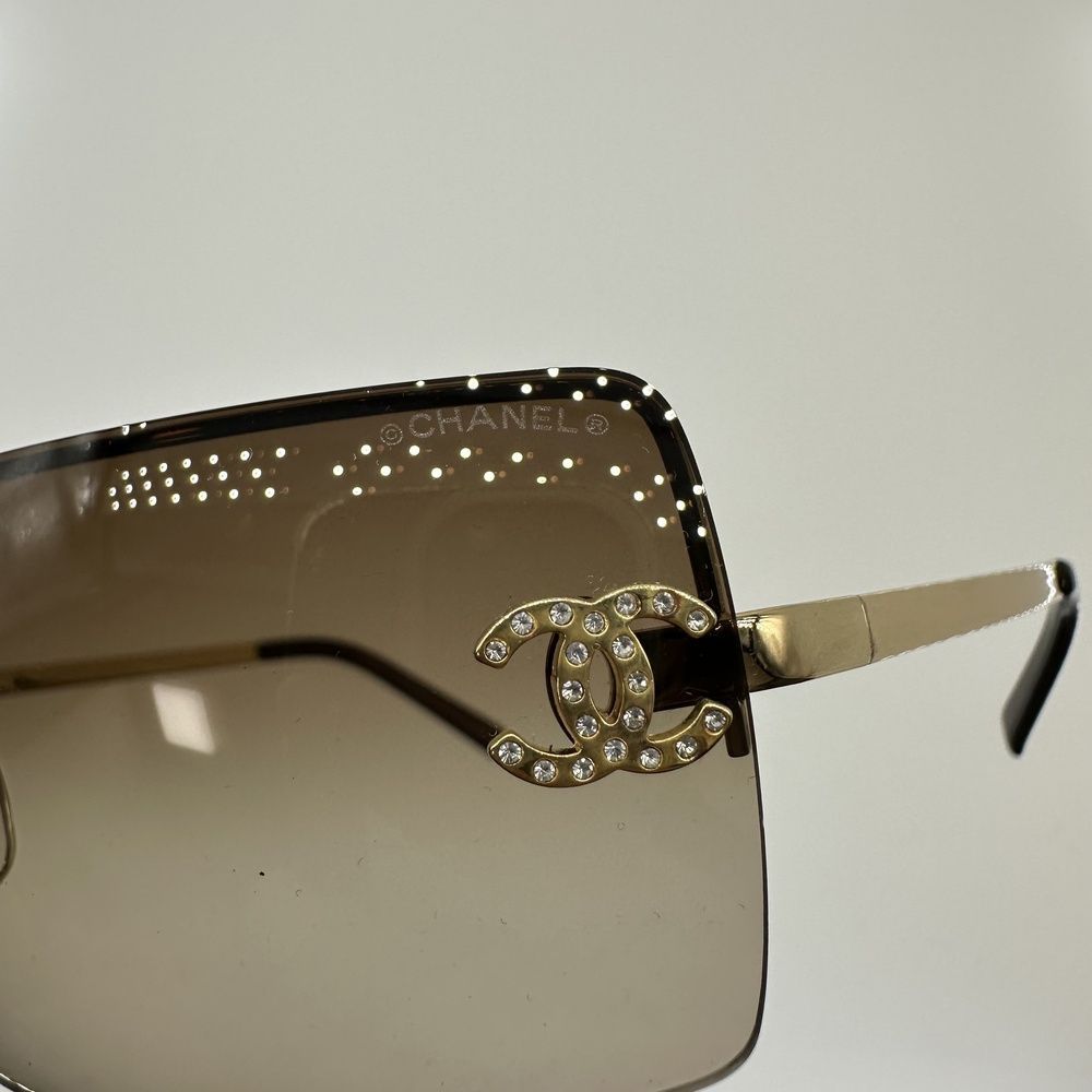 CHANEL シャネル サングラス 4092-B リムレス ココマーク ライン
