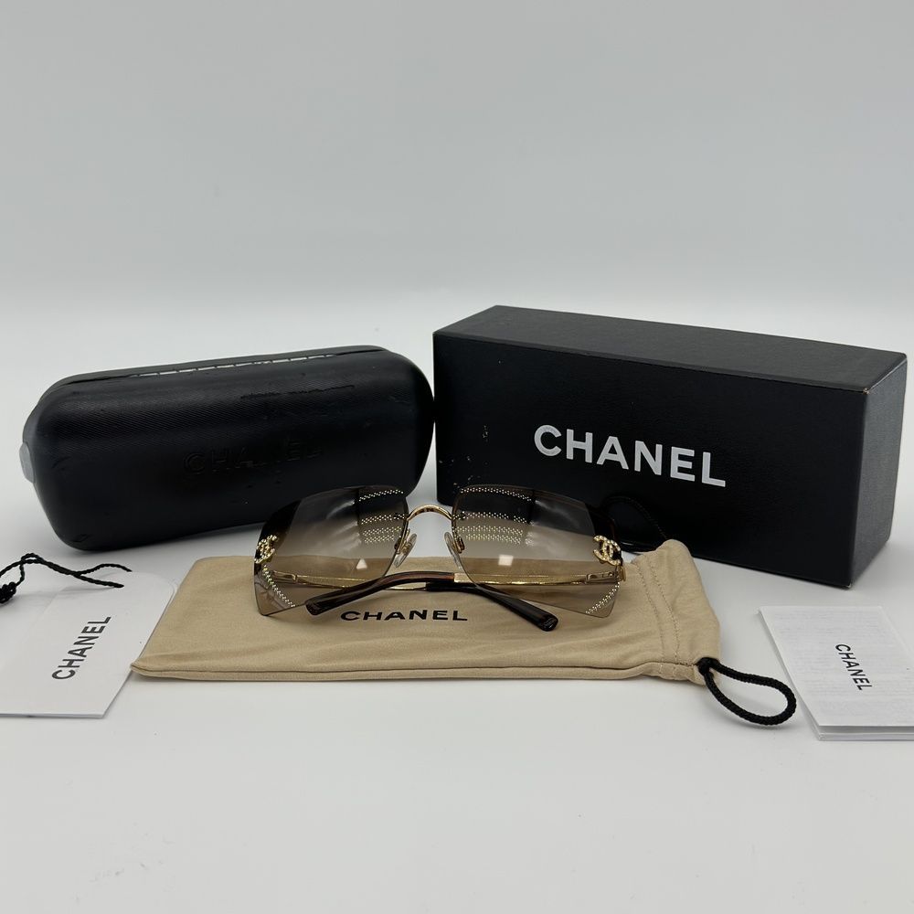 CHANEL サングラス 4092-B リムレス ココマーク ラインストーン CHANEL シャネル サングラス 4092-B リムレス ココマーク ライン