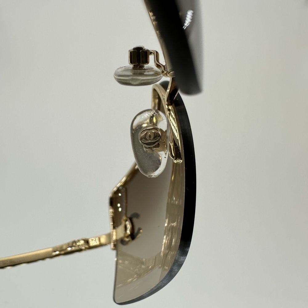 CHANEL シャネル サングラス 4092-B リムレス ココマーク ライン