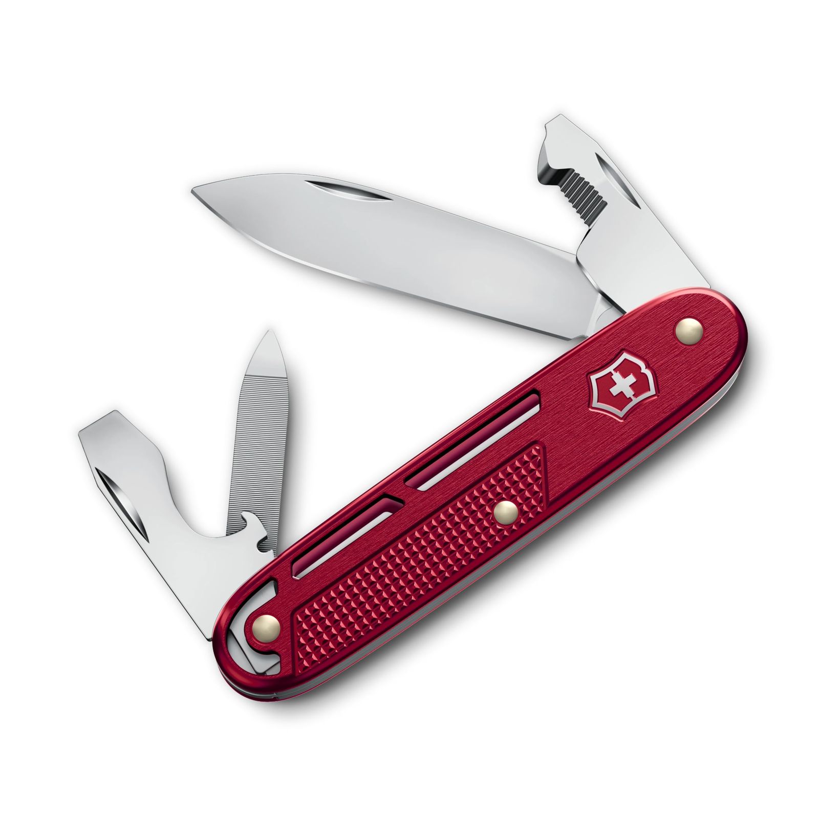 VICTORINOX(ビクトリノックス) ALOX リファインド シナジー レッド マルチツール ナイフ アウトドア キャンプ 防災 サバイバル 十徳 9機能を搭載 スイス製 小型 誕生日 プレゼント ギフト 赤 【国内正規品】 0.8216.20