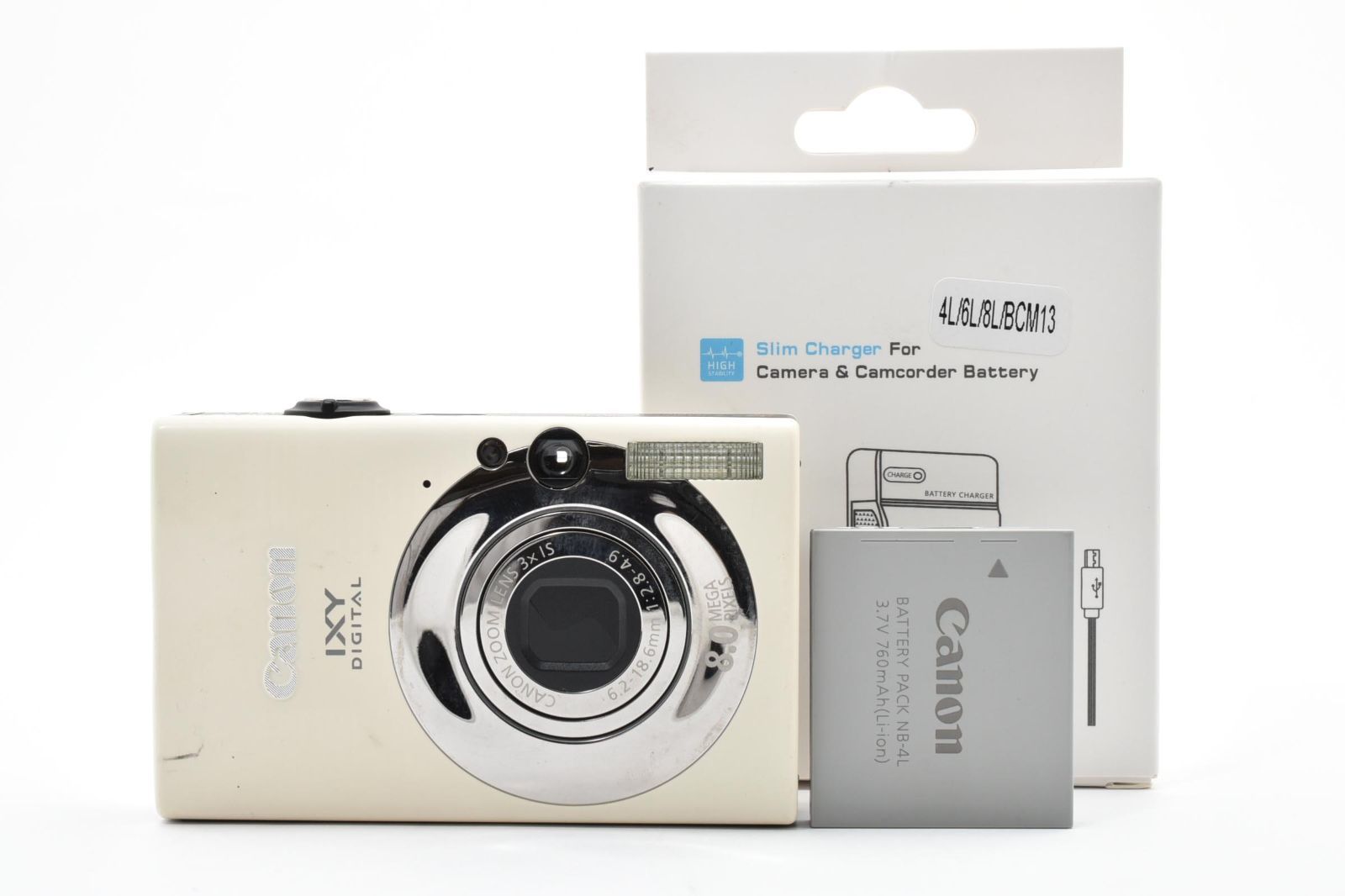 Canon キャノン IXY DIGITAL 20 IS ホワイト　/3222 動作OK 返金保証