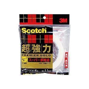 （まとめ）スコッチ 超強力両面テープ プレミアゴールド （スーパー多用途）19mm×4m 10巻