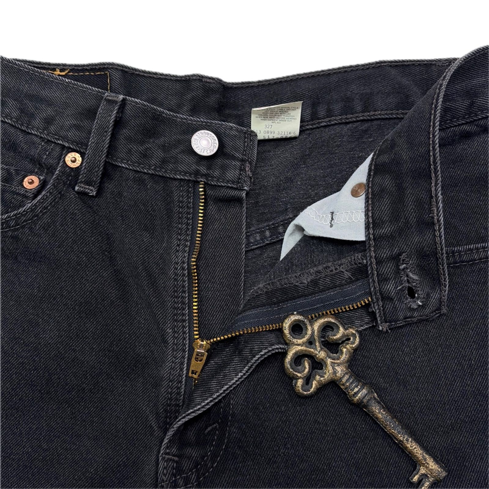90s LEVIS リーバイス 517 後染め ブラックデニム パンツ ジーンズ USA