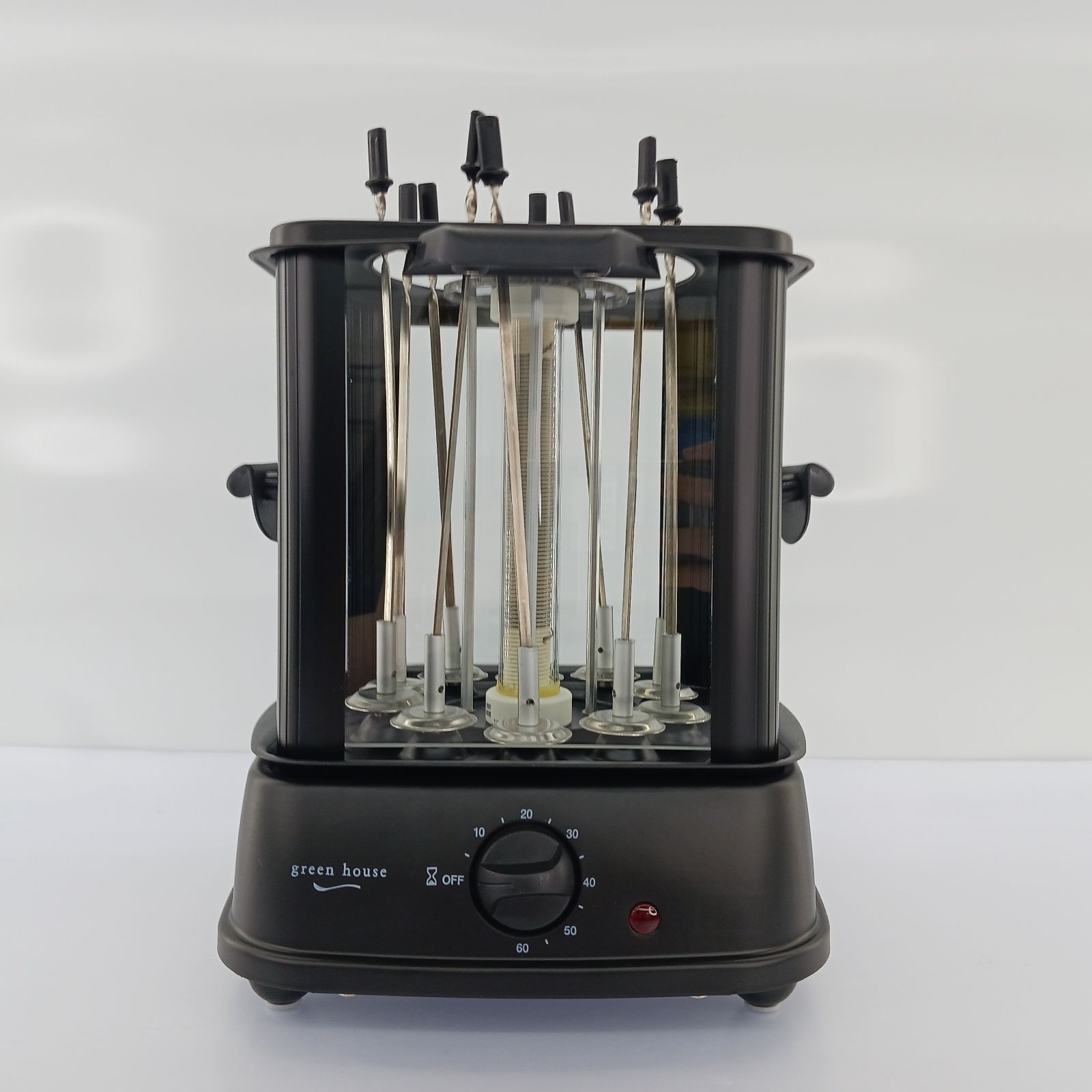 展示商品】グリーンハウス 焼き鳥メーカー ブラック GH-YKTMA-BK