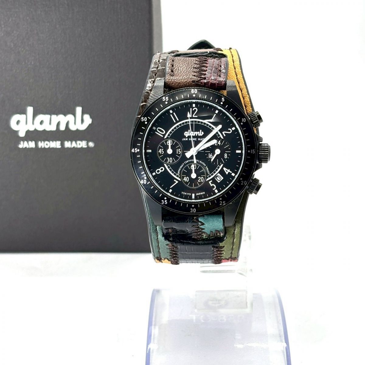 無骨さに遊びを宿す】 glamb × JAM HOME MADE 腕時計 パッチワーク