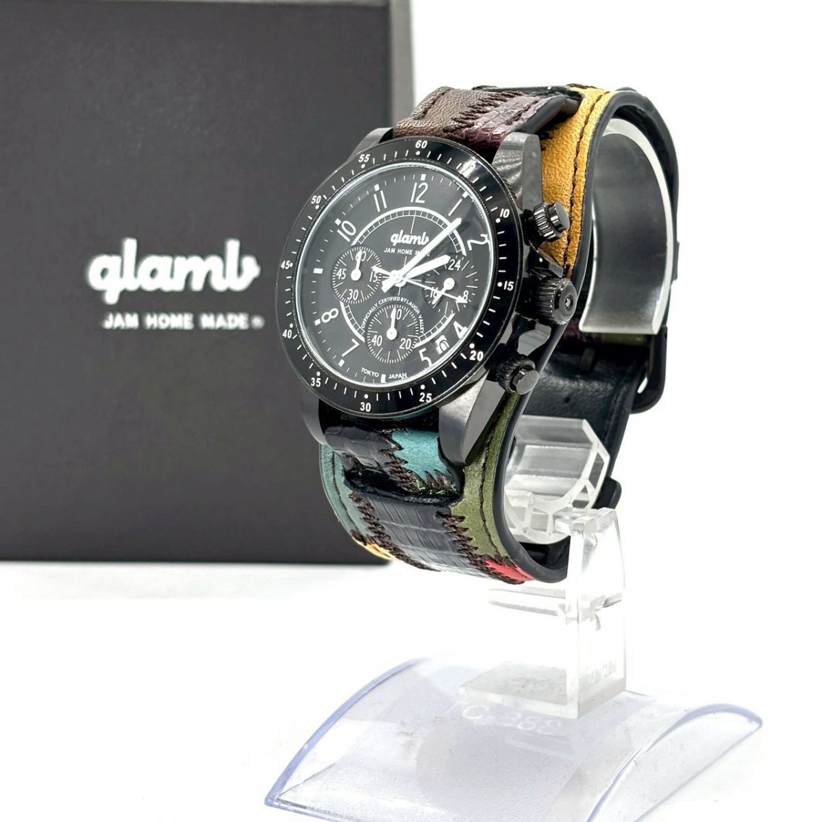 無骨さに遊びを宿す】 glamb × JAM HOME MADE 腕時計 パッチワーク 
