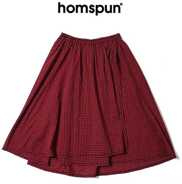 homspun(ホームスパン) 80/1ギンガム＆無地　フレアラップスカート 4507　【ディスプレイ品につき特別割引中】