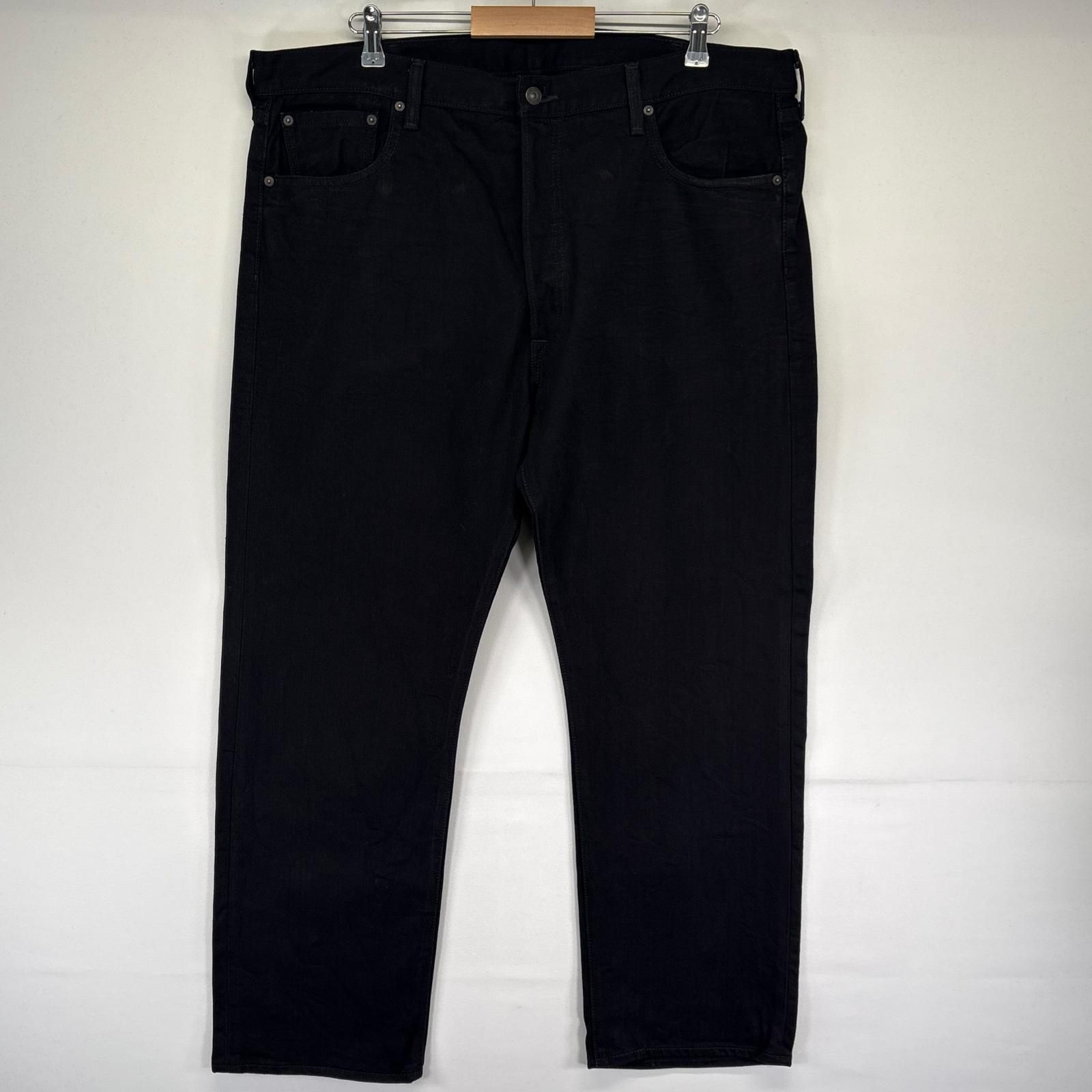 古着 リーバイス Levi's デニム パンツ 501 ジーパン 大きいサイズ Gパン ストレート ボタンフライ W42 L30 ブラック系 メンズ