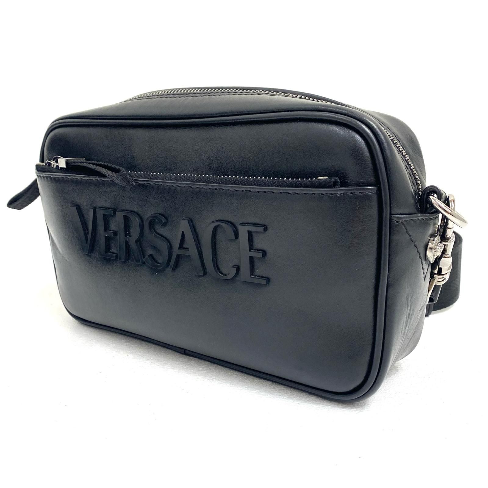 【加古川店】 中古 VERSACE | ヴェルサーチ ショルダーバッグ 1A03820 ブラック 【121】