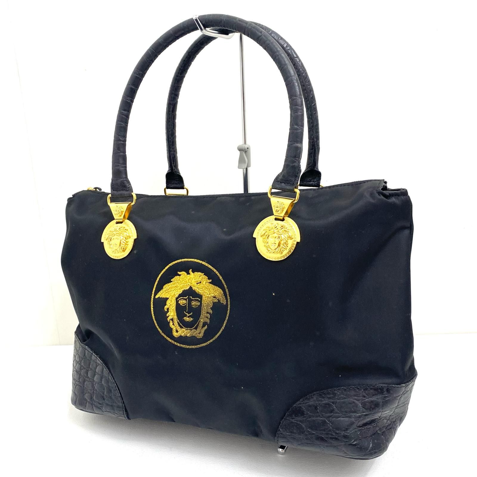【加古川店】 中古 Gianni Versace | ジャンニ・ヴェルサーチ トートバッグ ブラック 【121】