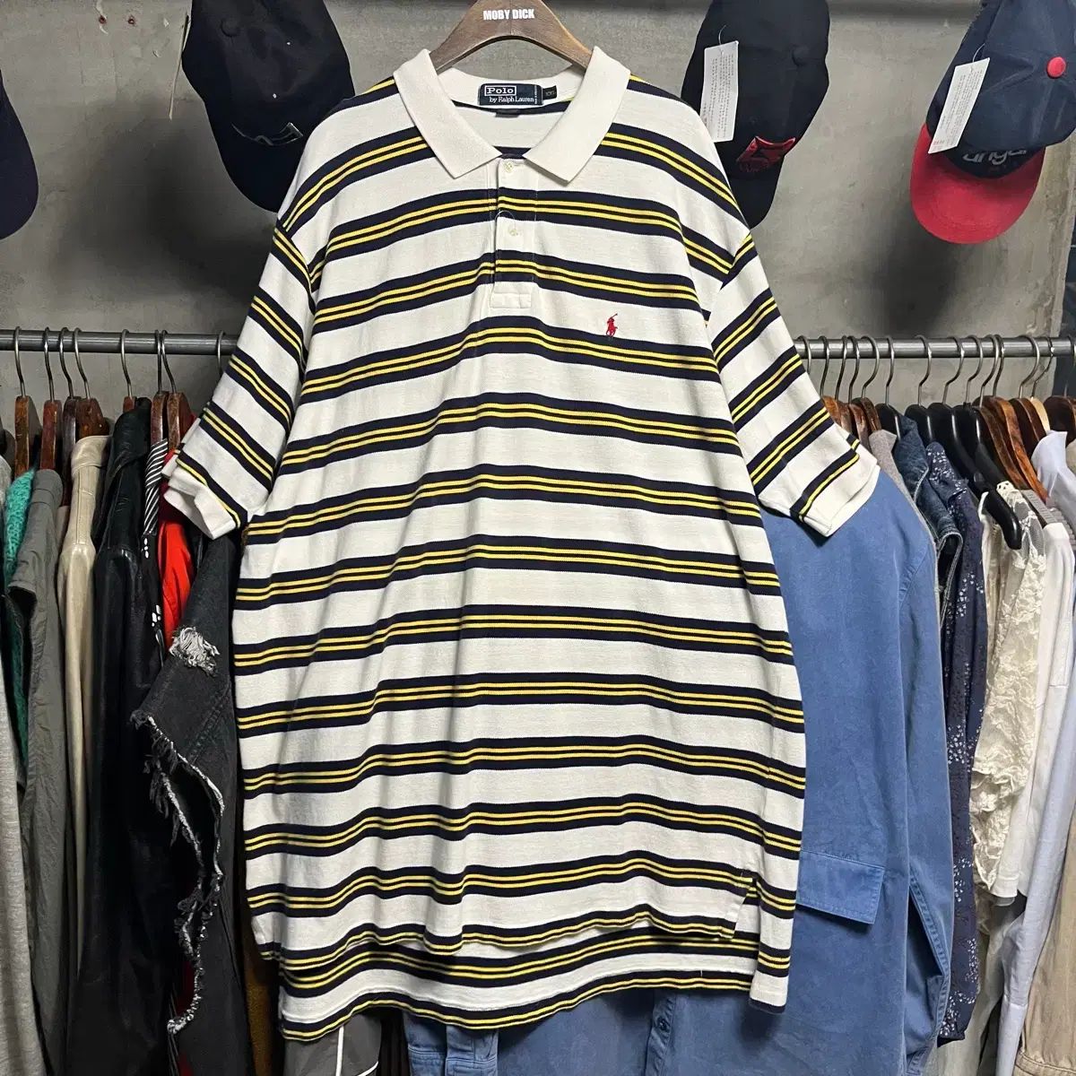 ポロラルフローレン ストライプ 半袖 カラーTシャツ XXL