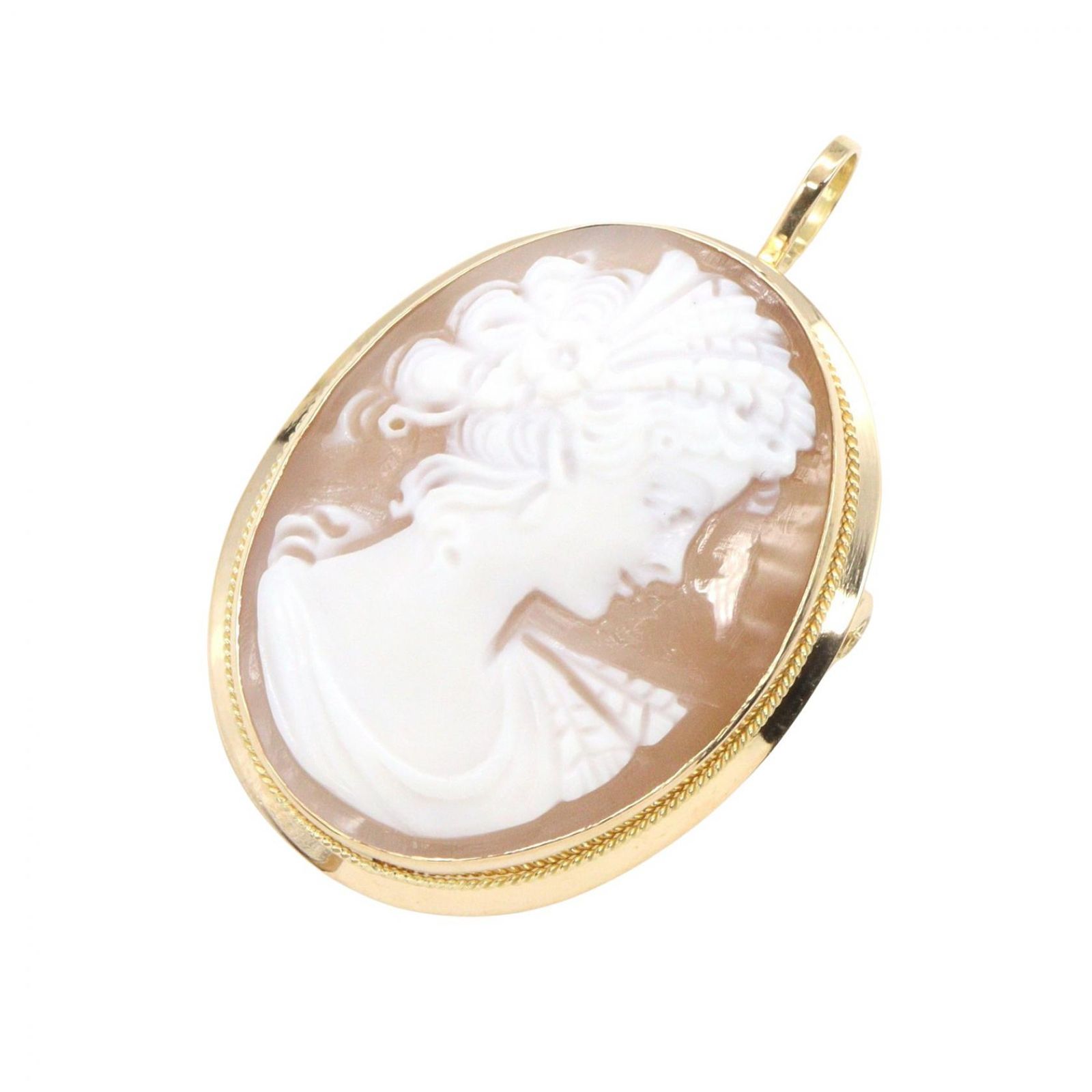 ジュエリー JEWELRY ペンダントトップ カメオ トップ K18 3.3g K18（イエローゴールド） カメオ トップ レディース Used A
