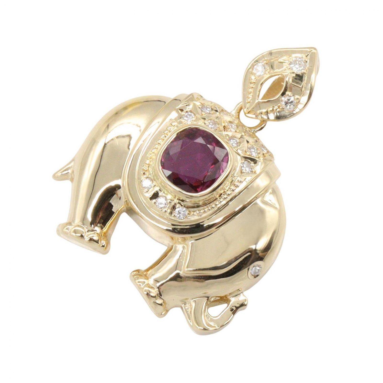 ジュエリー JEWELRY ペンダントトップ ルビー ダイヤモンド トップ ﾙﾋﾞｰ 10.6g ダイヤモンド K18（イエローゴールド） ルビートップ レディース Used A