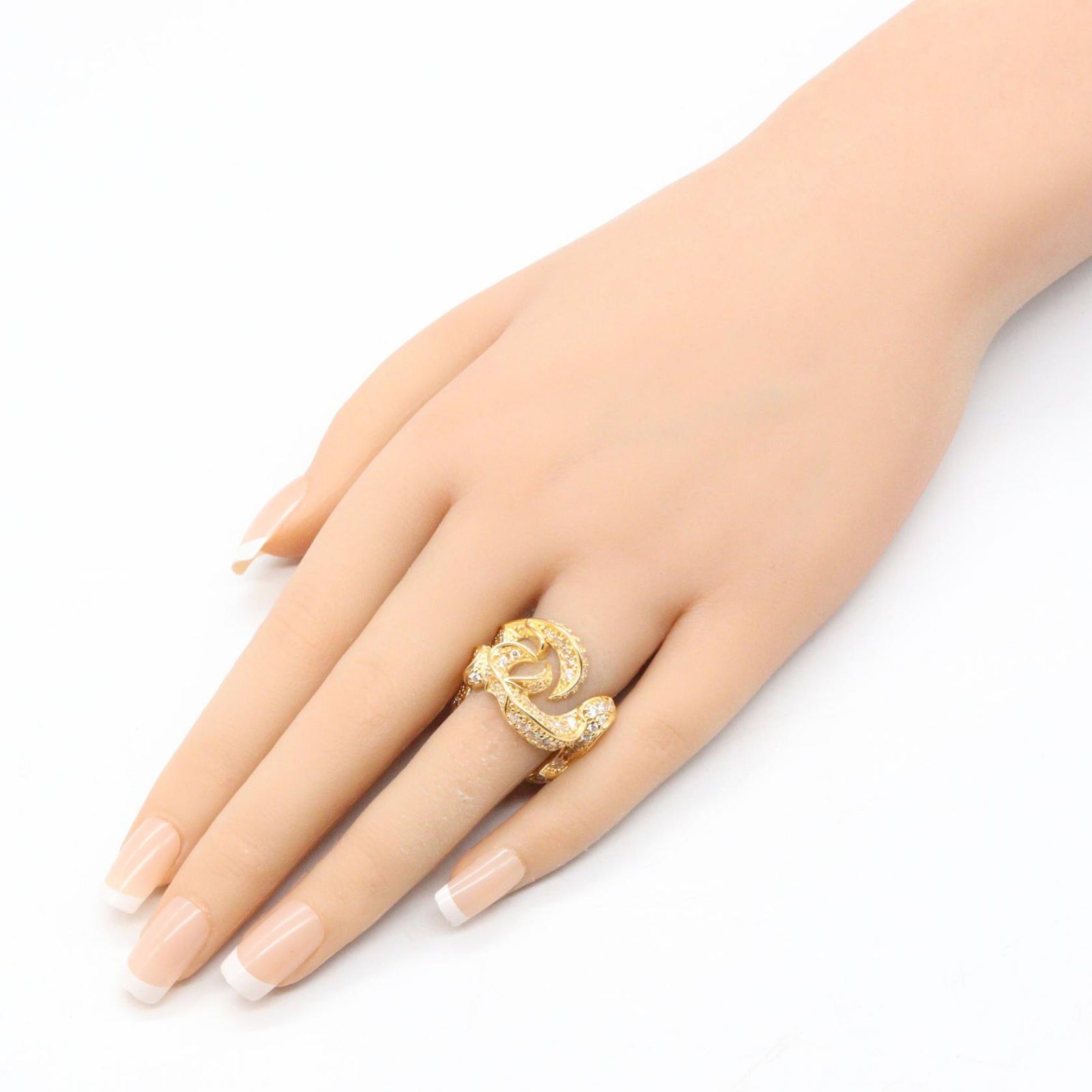 ボッテガヴェネタ BOTTEGA VENETA リング・指輪 Bottega Veneta CZ スターリングシルバー リング #9 シルバー925 ダイヤ リング レディース Used A