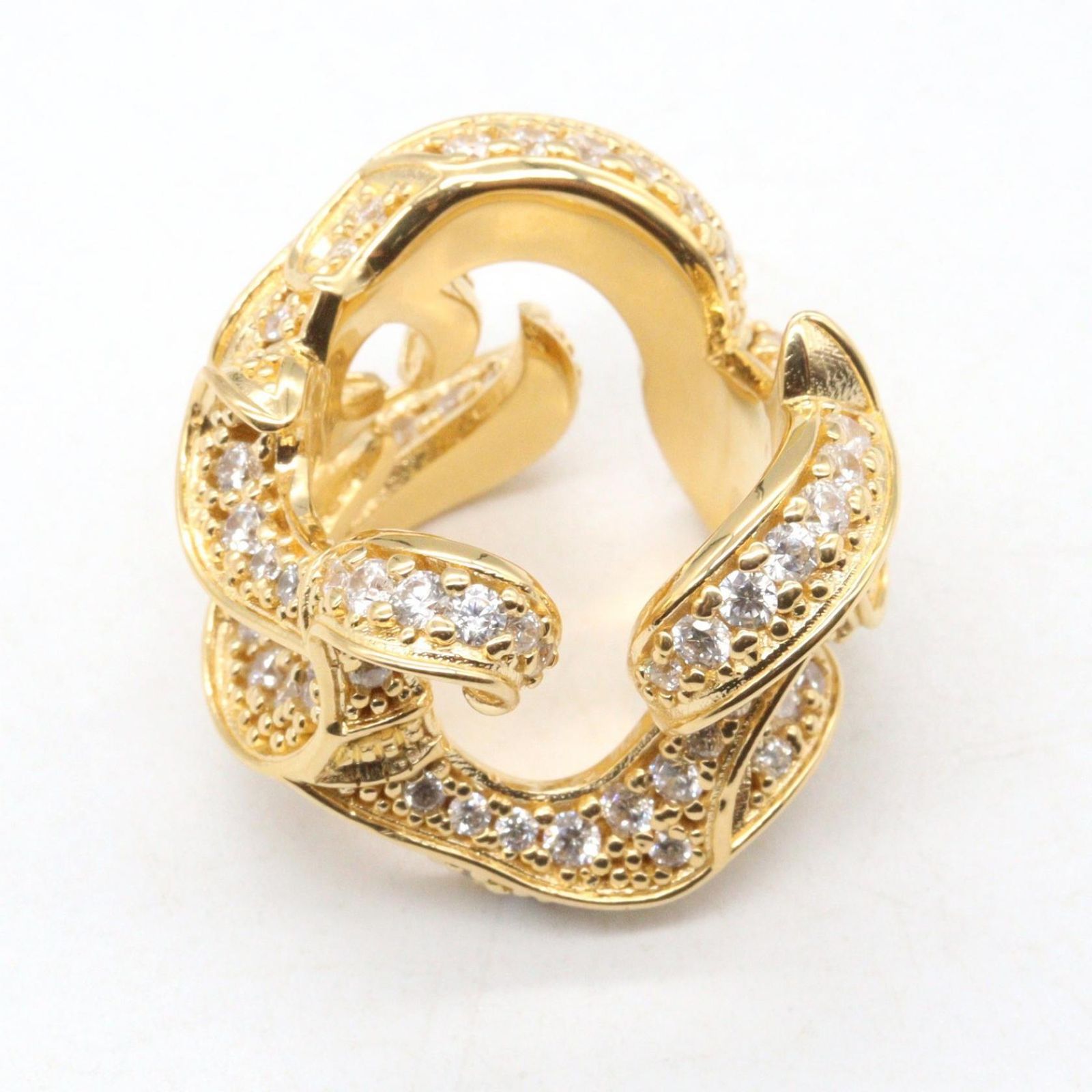 ボッテガヴェネタ BOTTEGA VENETA リング・指輪 Bottega Veneta CZ スターリングシルバー リング #9 シルバー925 ダイヤ リング レディース Used A