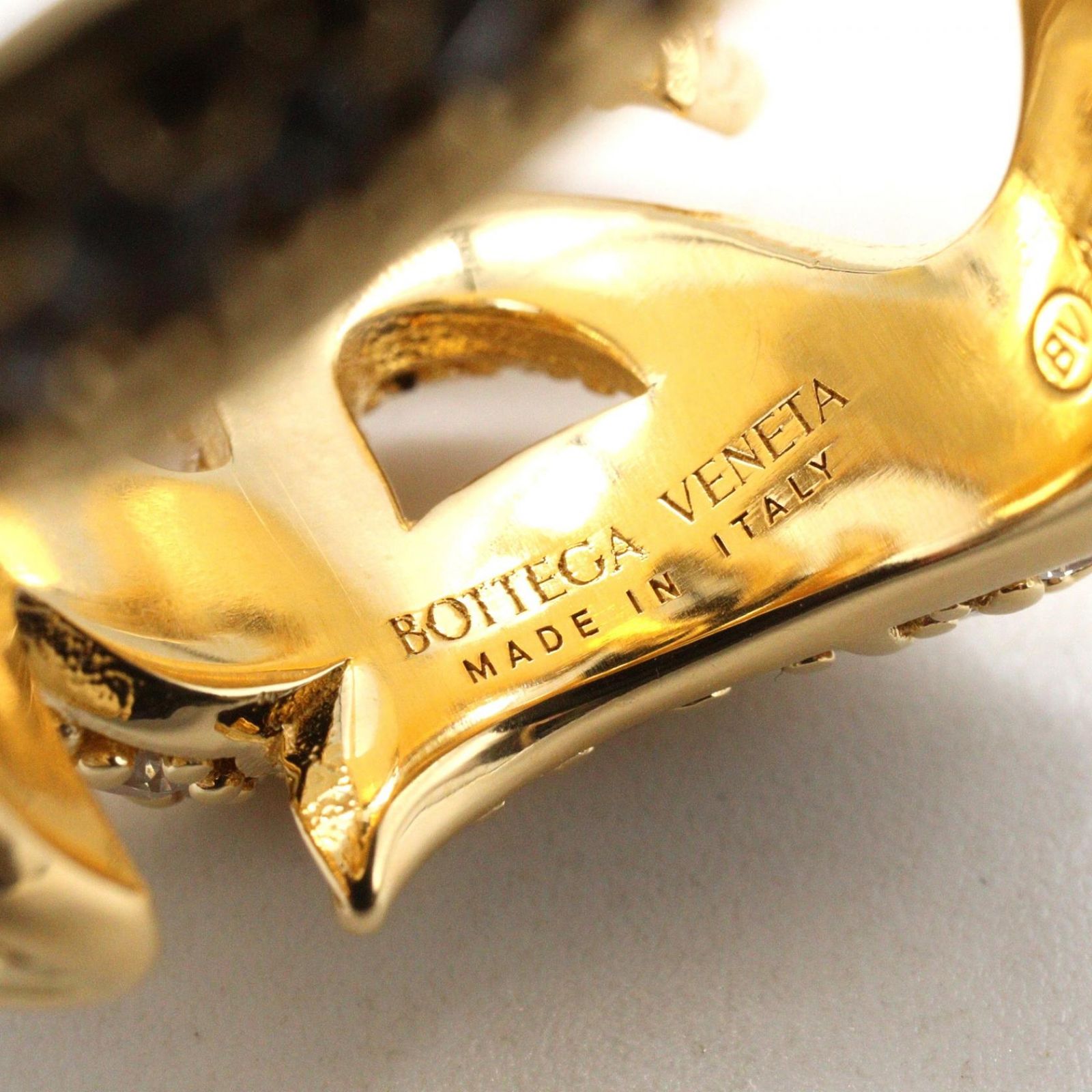 ボッテガヴェネタ BOTTEGA VENETA リング・指輪 Bottega Veneta CZ スターリングシルバー リング #9 シルバー925 ダイヤ リング レディース Used A