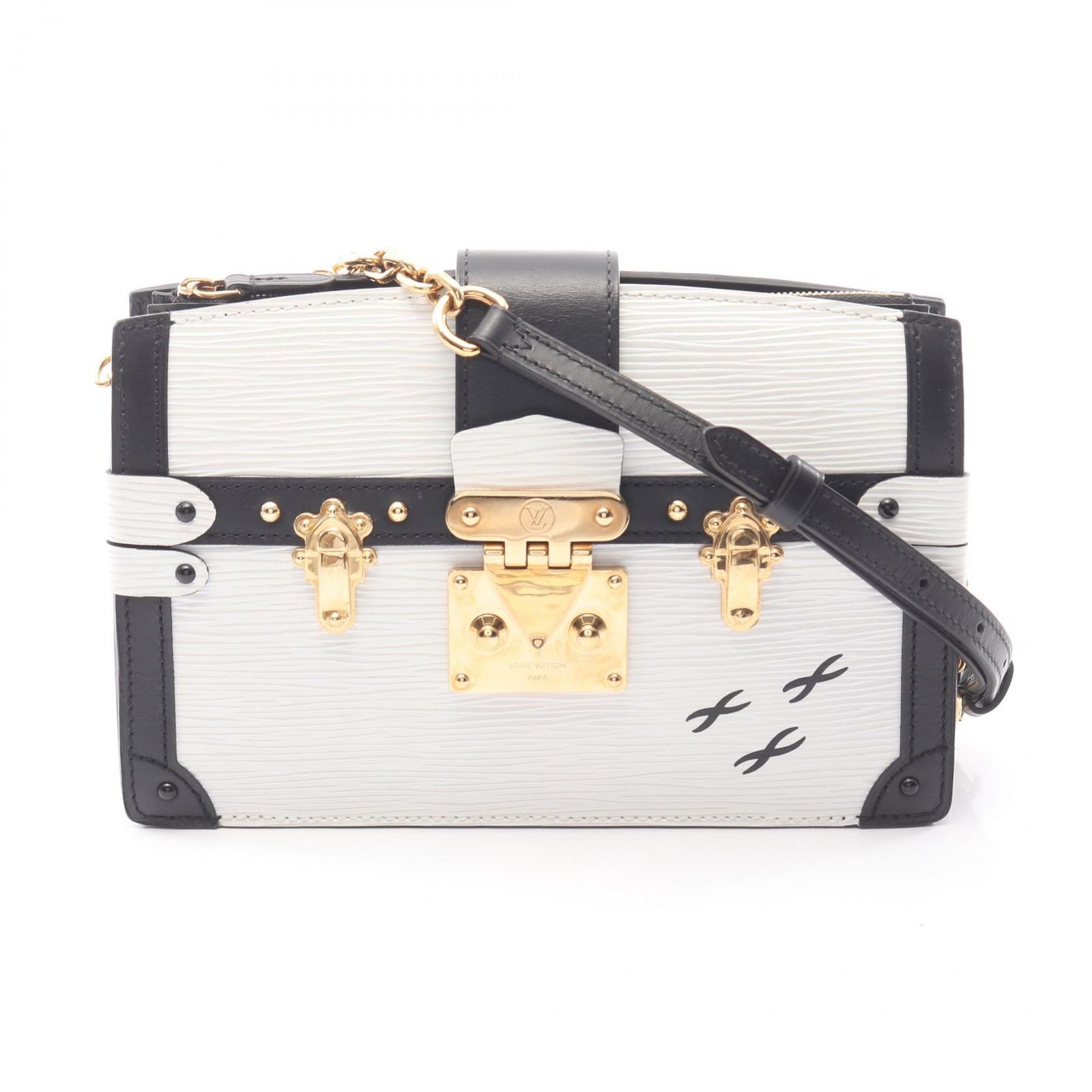 ルイ・ヴィトン LOUIS VUITTON ショルダーバッグ トランククラッチ M52151 ホワイト/ノワール レザー トランククラッチ レディース Used A 110,900円