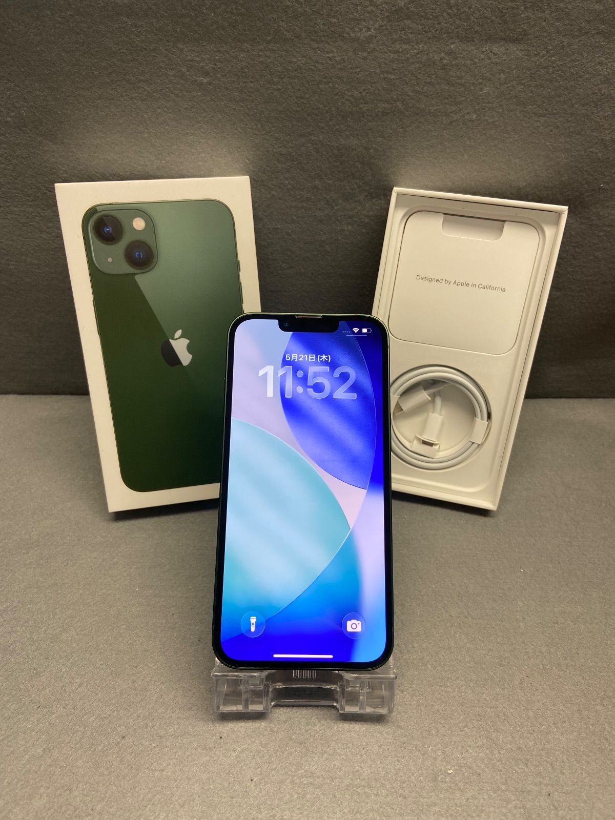 美品 国内版 SIMフリー iPhone13 128GB グリーン色-大阪の直営店舗